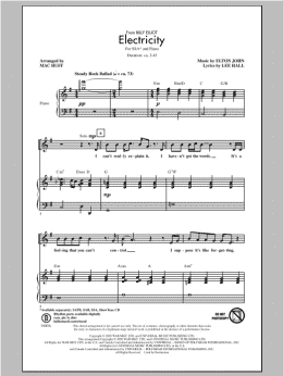 page one of Electricity (SSA Choir)