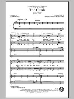 page one of The Climb (from Hannah Montana: The Movie) (arr. Mark Brymer) (SSA Choir)