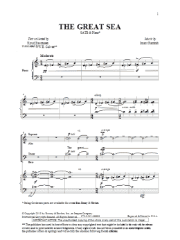 page one of The Great Sea (SATB Choir)