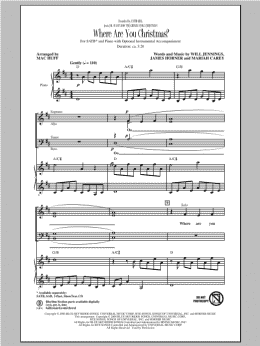 page one of Where Are You Christmas? (arr. Mac Huff) (from How The Grinch Stole Christmas) (SATB Choir)