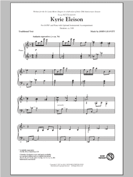 page one of Kyrie Eleison (from Petite Mass) (SATB Choir)