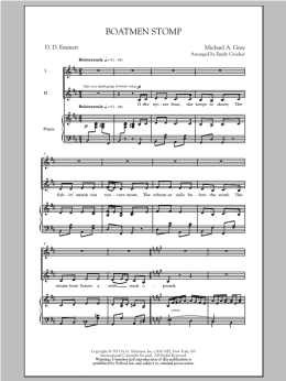 page one of Boatmen Stomp (2-Part Choir)