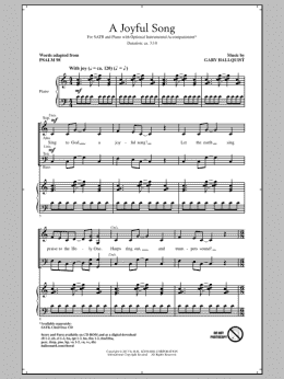 page one of A Joyful Song (SATB Choir)