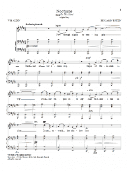 page one of Nocturne (Piano & Vocal)