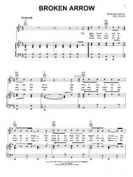 page one of Broken Arrow (Piano, Vocal & Guitar Chords (Right-Hand Melody))