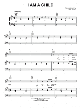 page one of I Am A Child (Piano, Vocal & Guitar Chords (Right-Hand Melody))