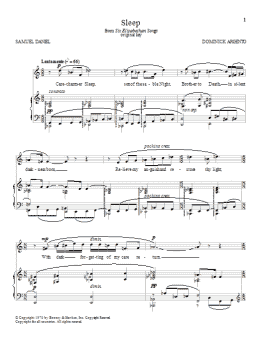 page one of Sleep (Piano & Vocal)