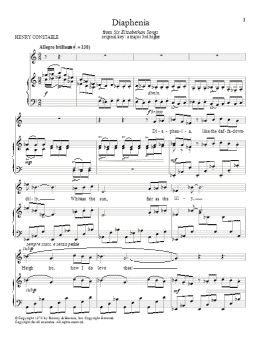 page one of Diaphenia (Piano & Vocal)