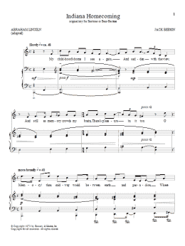 page one of Indiana Homecoming (Piano & Vocal)