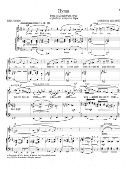 page one of Hymn (Piano & Vocal)