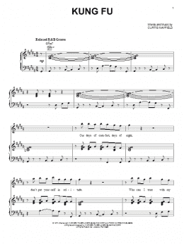 page one of Kung Fu (Piano, Vocal & Guitar Chords (Right-Hand Melody))