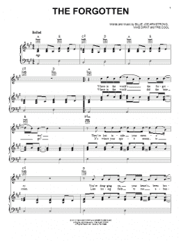 page one of The Forgotten (Piano, Vocal & Guitar Chords (Right-Hand Melody))