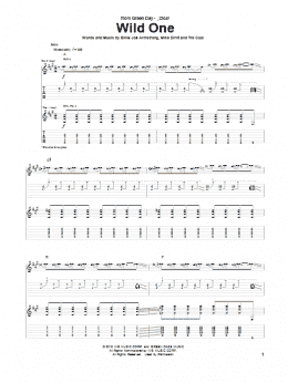 page one of Wild One (Guitar Tab)