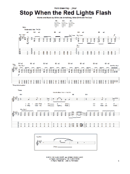 page one of Stop When The Red Lights Flash (Guitar Tab)