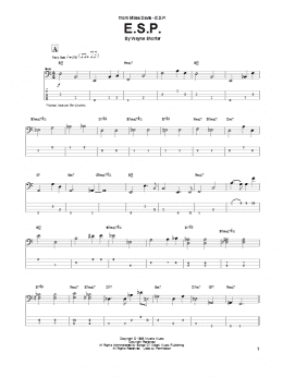 page one of E.S.P. (Bass Guitar Tab)