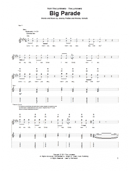 page one of Big Parade (Guitar Tab)
