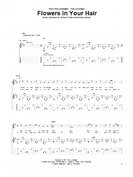 page one of Flowers In Your Hair (Guitar Tab)