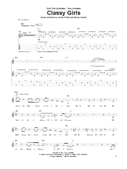 page one of Classy Girls (Guitar Tab)