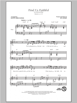 page one of Find Us Faithful (SATB Choir)