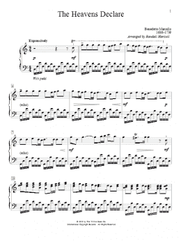 page one of The Heavens Declare (Piano Solo)