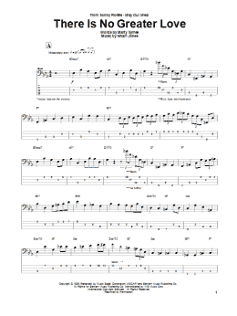 page one of There Is No Greater Love (Bass Guitar Tab)