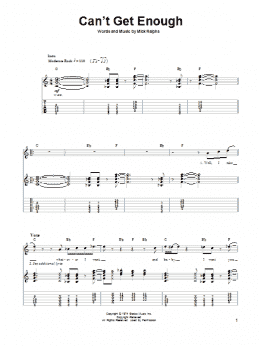 page one of Can't Get Enough (Guitar Tab (Single Guitar))
