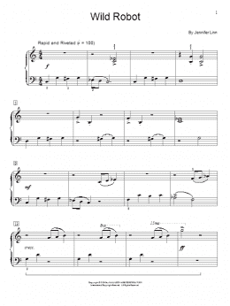 page one of Wild Robot (Educational Piano)