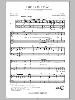 page one of This Is The Day (SATB Choir)
