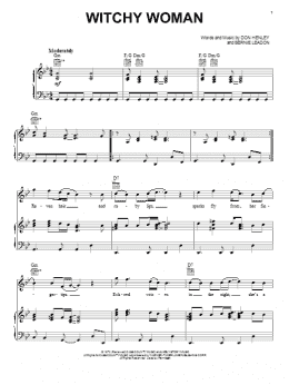 page one of Witchy Woman (Piano, Vocal & Guitar Chords (Right-Hand Melody))