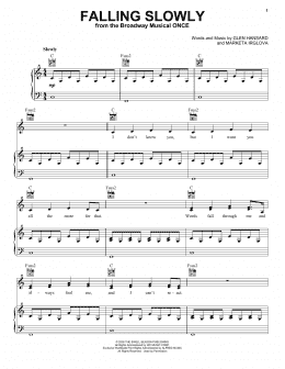 page one of Falling Slowly (from Once) (Piano, Vocal & Guitar Chords (Right-Hand Melody))