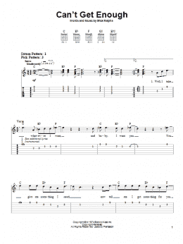 page one of Can't Get Enough (Easy Guitar Tab)