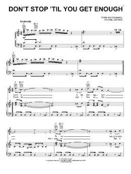 page one of Don't Stop Till You Get Enough (Piano, Vocal & Guitar Chords (Right-Hand Melody))