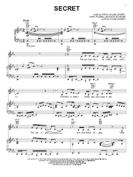 page one of Secret (Piano Solo)