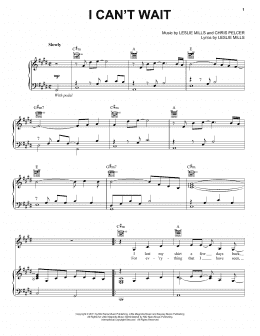 page one of I Can't Wait (Piano Solo)