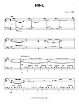page one of Nine (Piano Solo)