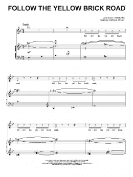 page one of Follow The Yellow Brick Road (Piano, Vocal & Guitar Chords (Right-Hand Melody))