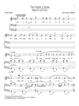 page one of The Nurse's Song (Piano & Vocal)
