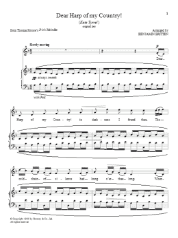 page one of Dear Harp of my Country! (Piano & Vocal)