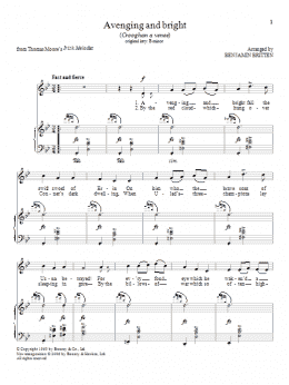 page one of Avenging and bright (Piano & Vocal)
