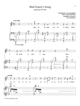 page one of Bird Scarer's Song (Piano & Vocal)