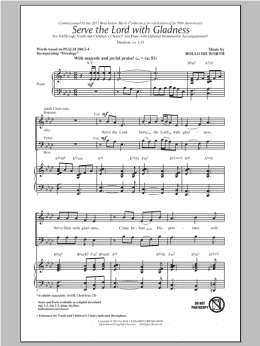 page one of Serve The Lord With Gladness (SATB Choir)