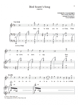 page one of Bird Scarer's Song (Piano & Vocal)