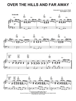 page one of Over The Hills And Far Away (Piano, Vocal & Guitar Chords (Right-Hand Melody))