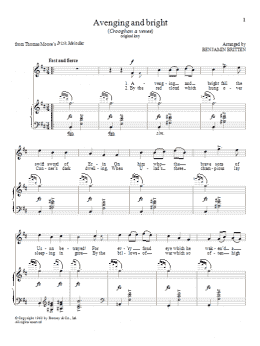 page one of Avenging and bright (Piano & Vocal)