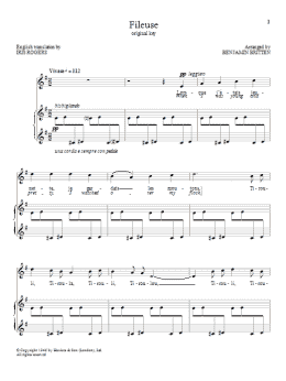 page one of Fileuse (Piano & Vocal)