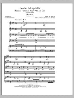 page one of Beatles A Cappella (SATB Choir)