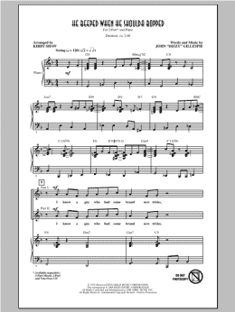 page one of He Beeped When He Shoulda Bopped (2-Part Choir)