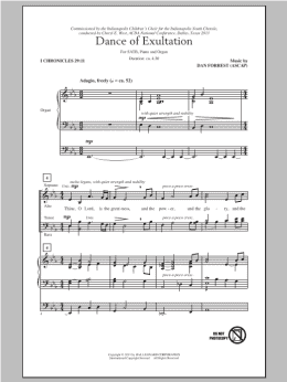 page one of Dance Of Exultation (SATB Choir)