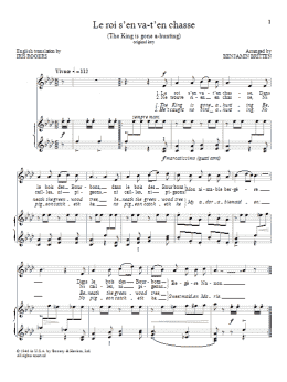 page one of Le roi s'en va-t'en chasse (Piano & Vocal)