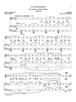 page one of La Noël passée (Piano & Vocal)